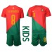 Portugal Bruno Fernandes #8 Babykleding Thuisshirt Kinderen WK 2022 Korte Mouwen (+ korte broeken)